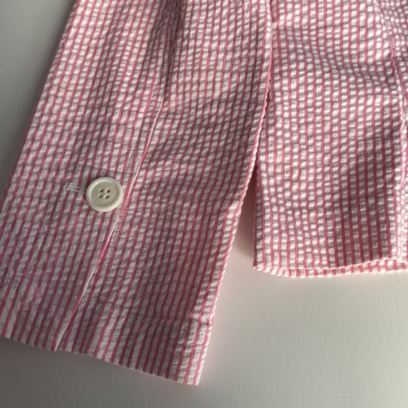 Izod Cropped Jacket, pink/white stripe, Size S/P - Picture 12 of 15